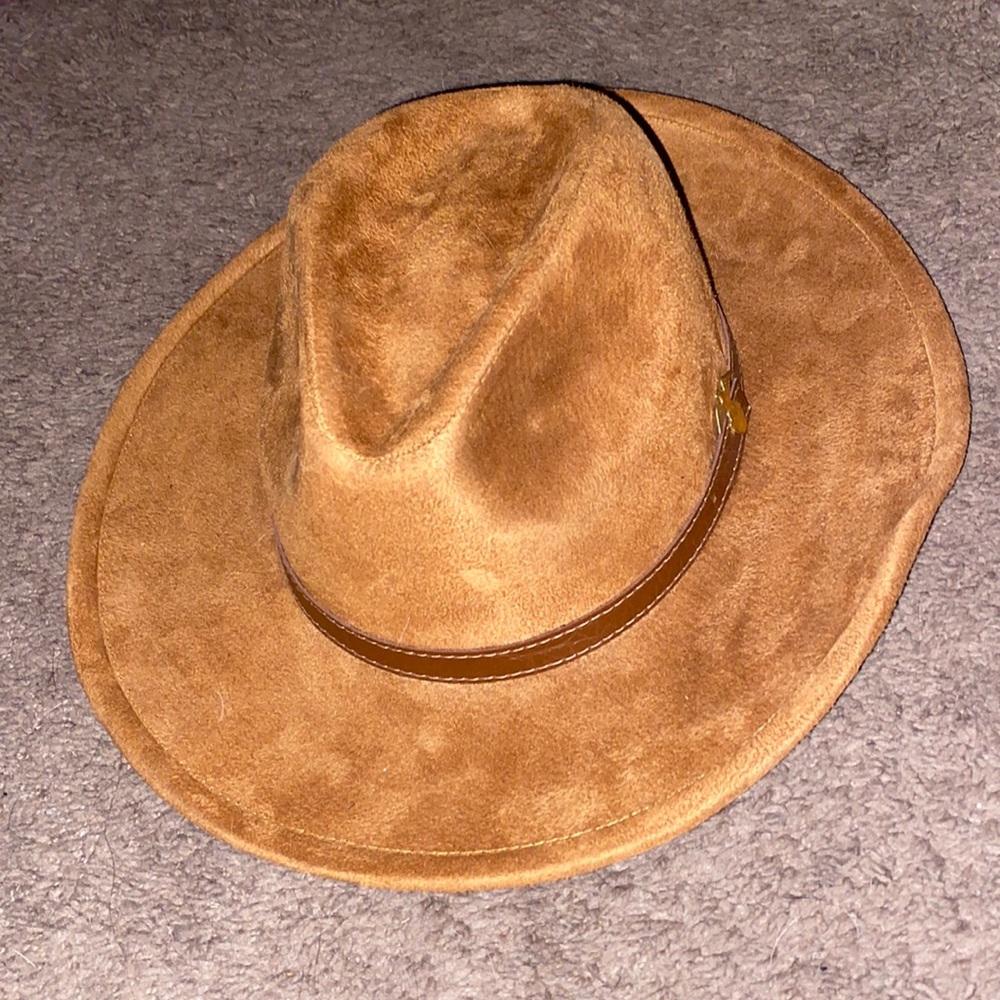 Brown Suede Like Hat